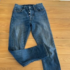 Women’s Levi’s 501 Skinny Jeans High-Rise Button-Fly Size 27x30